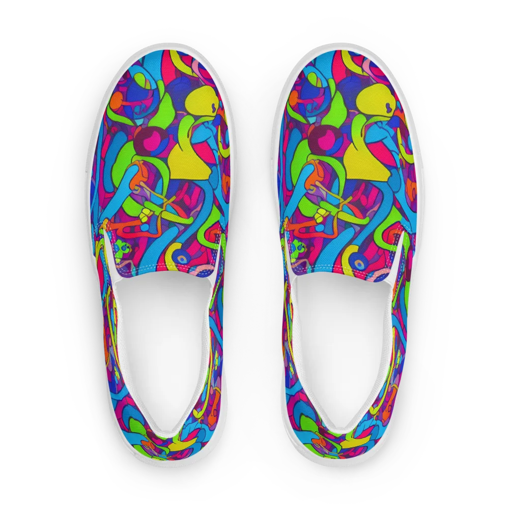 Prism Pulse on Women's Slip-On Canvas Shoes — Front