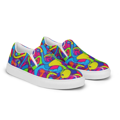 Prism Pulse on a Women's Slip-On Canvas Shoes