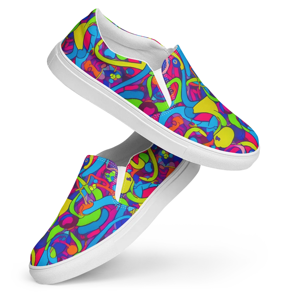 Prism Pulse on Women's Slip-On Canvas Shoes — Front