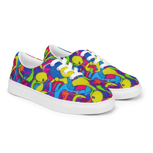 Prism Pulse on a Men's Lace-Up Canvas Shoes
