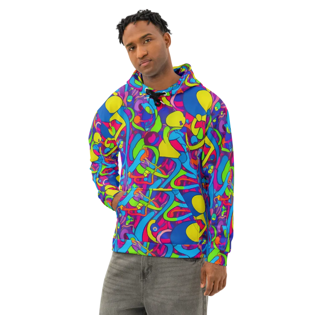Prism Pulse on Cotton Hoodie — Left Front