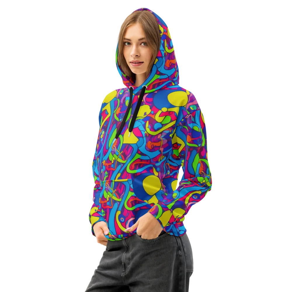Prism Pulse on Cotton Hoodie — Left Front