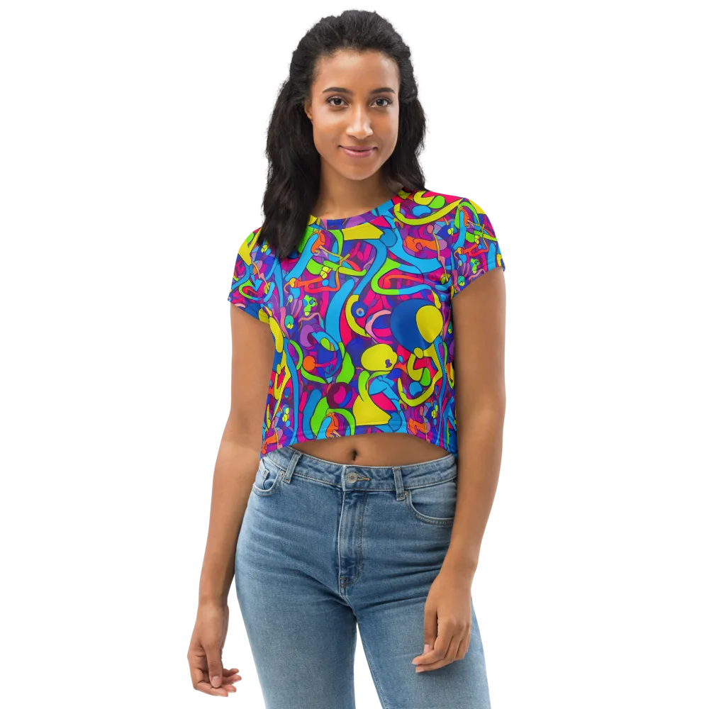 Prism Pulse on Crop Tee — Front