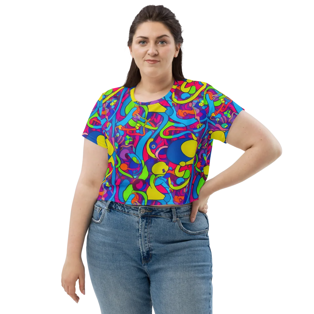 Prism Pulse on Crop Tee — Front