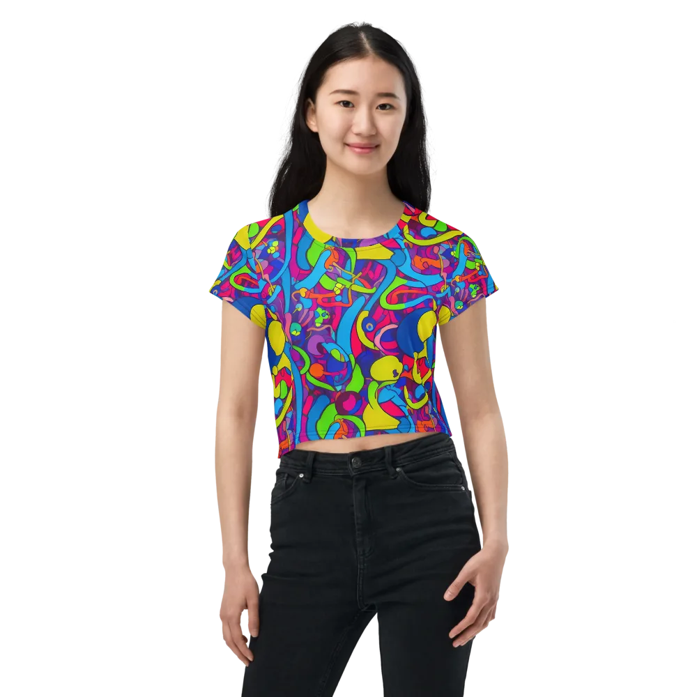 Prism Pulse on Crop Tee — Front