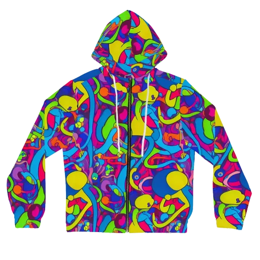 Prism Pulse on a Women's Full-Zip Hoodie