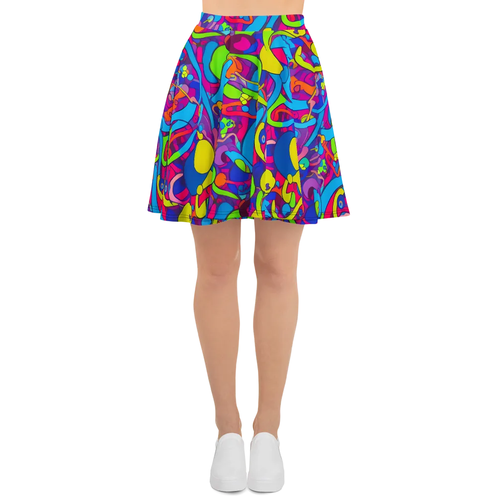 Prism Pulse on Skater Skirt — Front