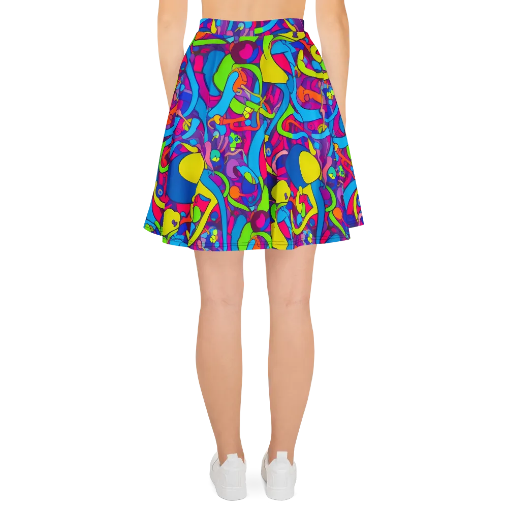 Prism Pulse on Skater Skirt — Back