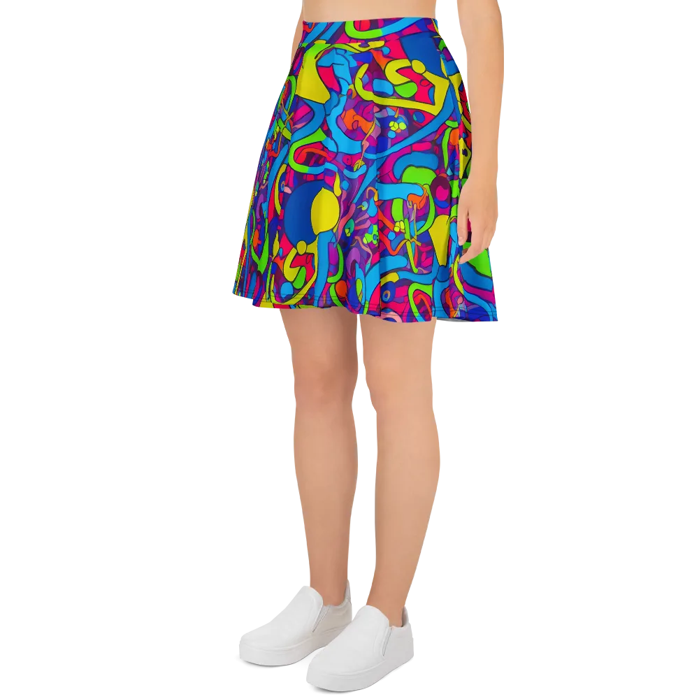 Prism Pulse on Skater Skirt — Left