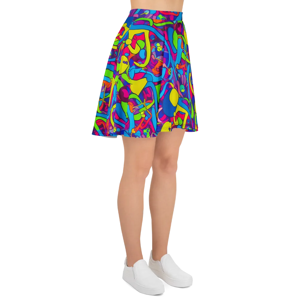 Prism Pulse on Skater Skirt — Right