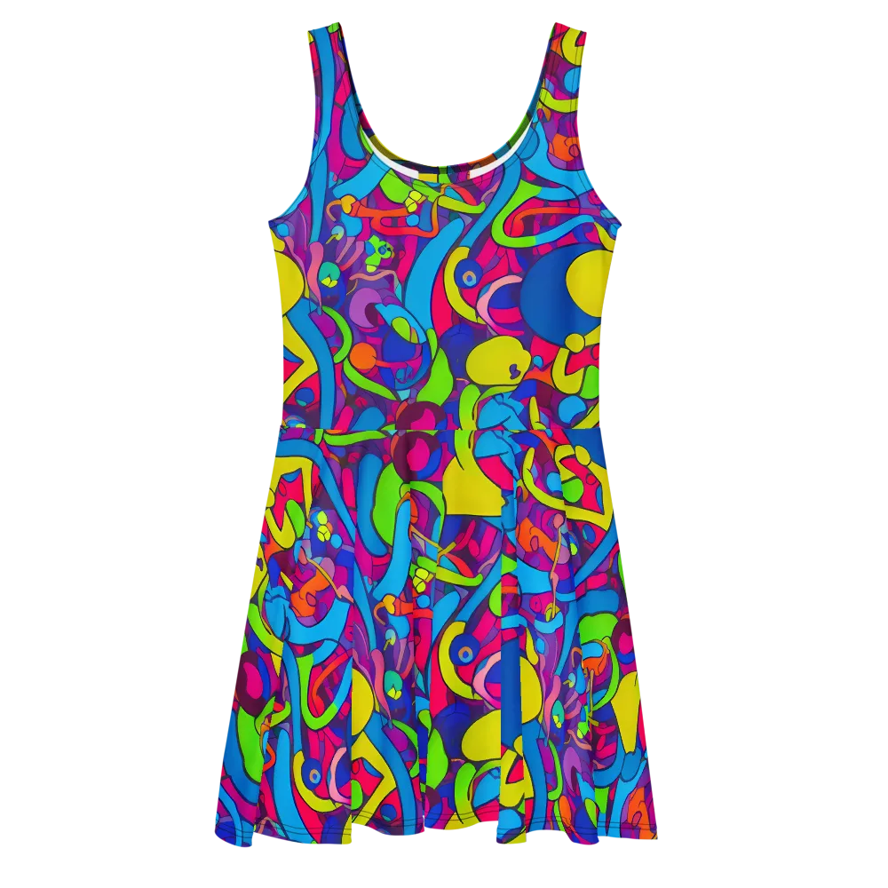 Prism Pulse on Skater Dress — Front