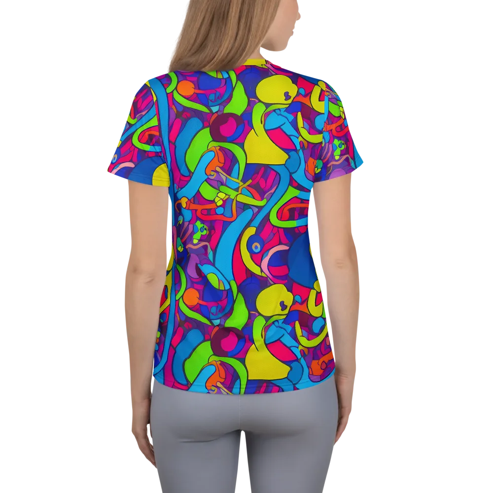 Prism Pulse on Women's Athletic T-Shirt — Back