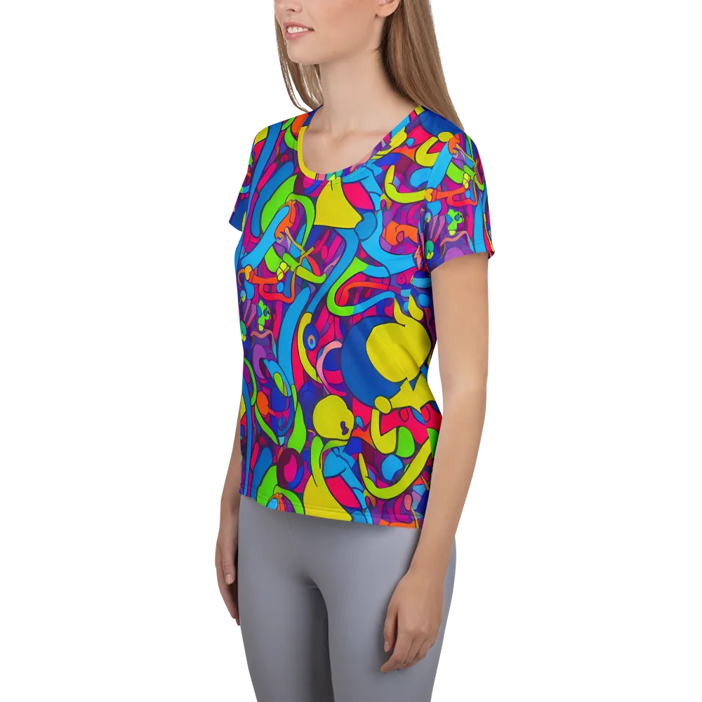 Prism Pulse on Women's Athletic T-Shirt — Left