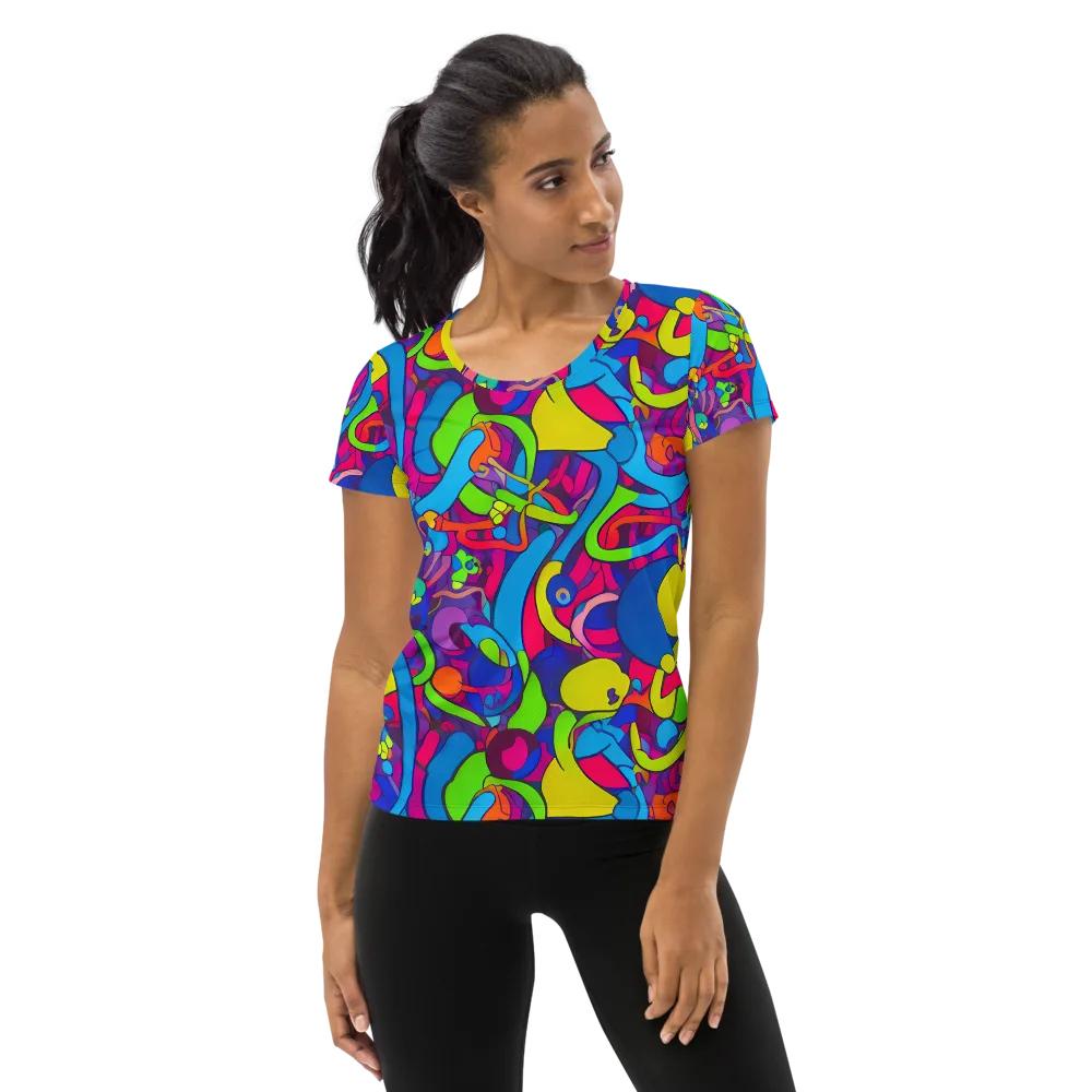 Prism Pulse on Women's Athletic T-Shirt — Front
