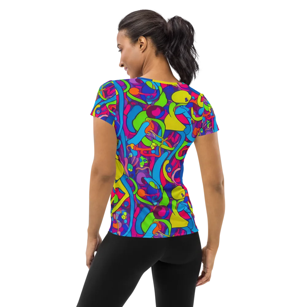 Prism Pulse on Women's Athletic T-Shirt — Back