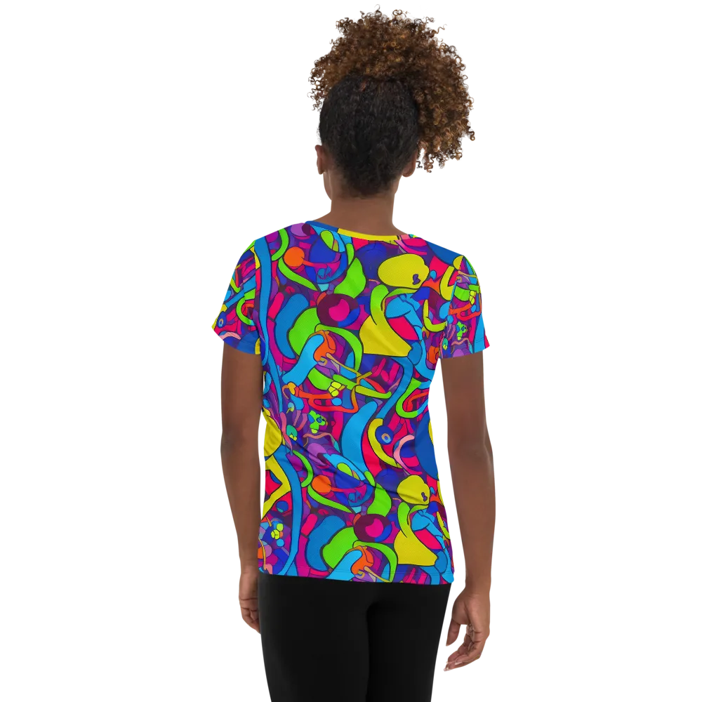 Prism Pulse on Women's Athletic T-Shirt — Back