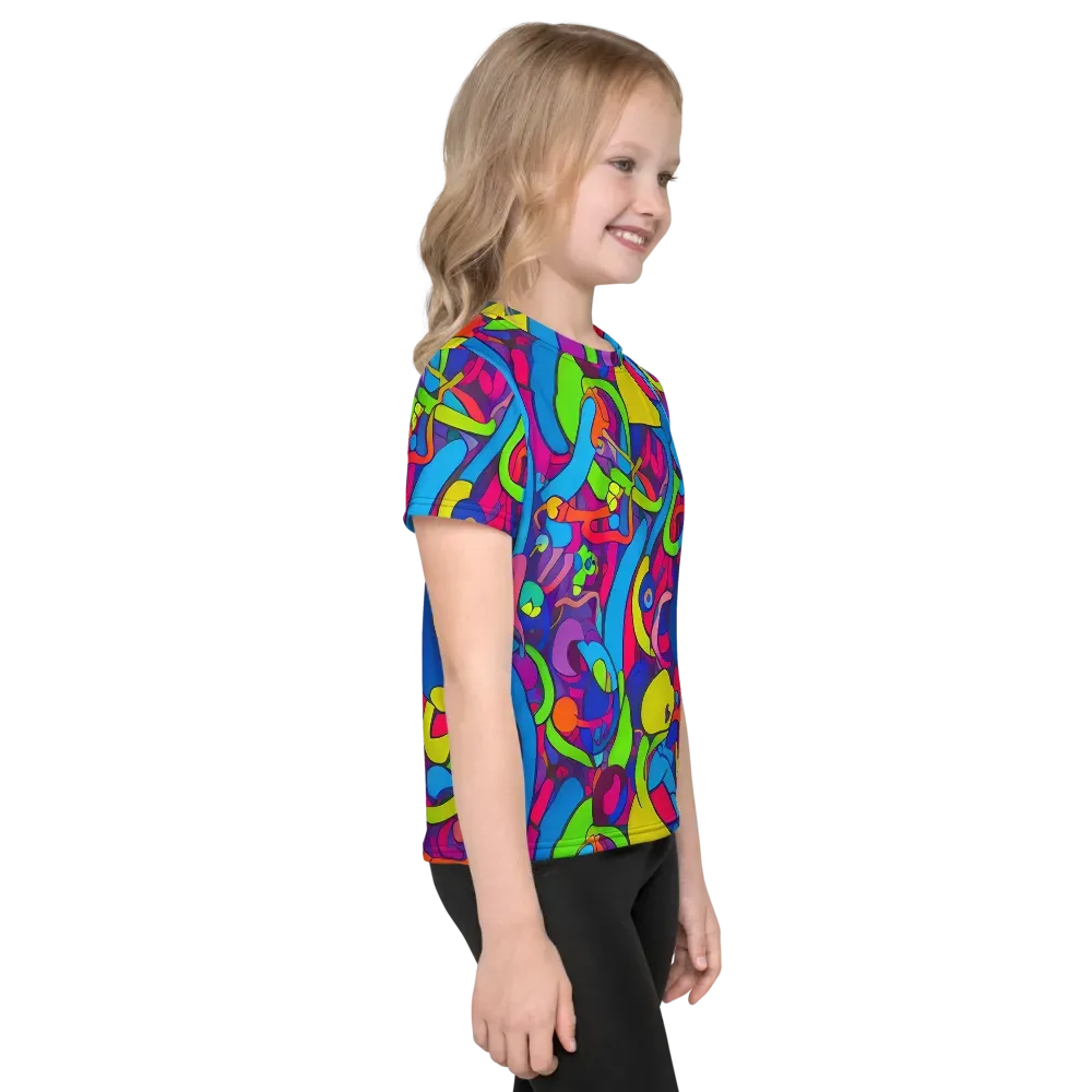 Prism Pulse on Kids Crew Neck T-Shirt — Right