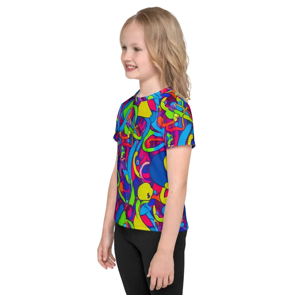 Prism Pulse on Kids Crew Neck T-Shirt — Left