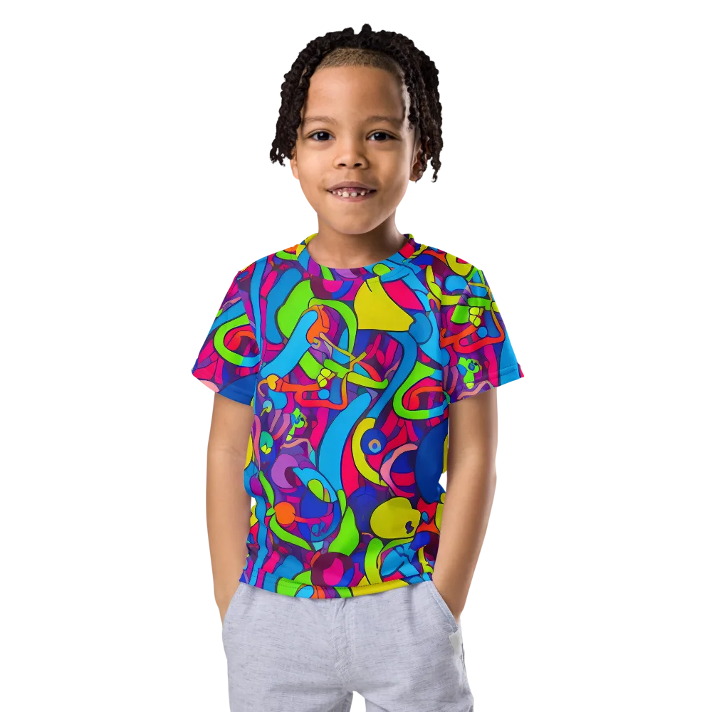 Prism Pulse on Kids Crew Neck T-Shirt — Front
