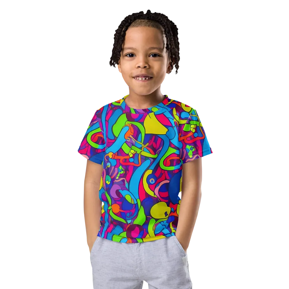 Prism Pulse on Kids Crew Neck T-Shirt — Front