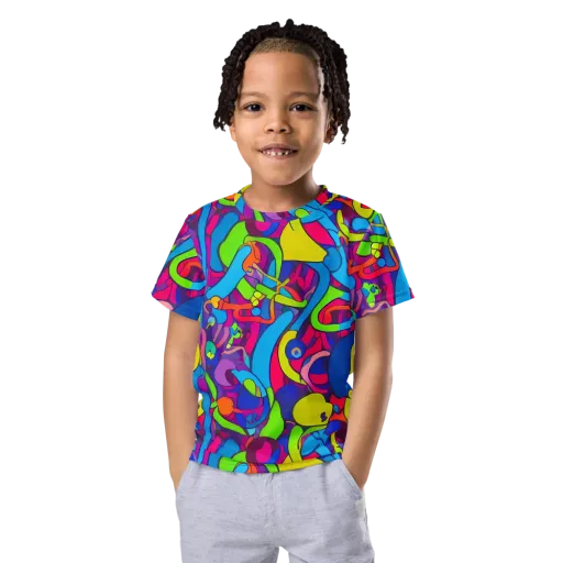 Prism Pulse on a Kids Crew Neck T-Shirt