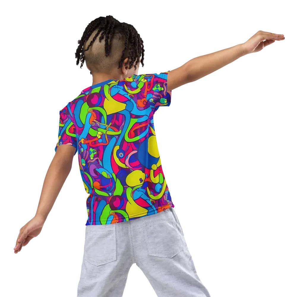 Prism Pulse on Kids Crew Neck T-Shirt — Back