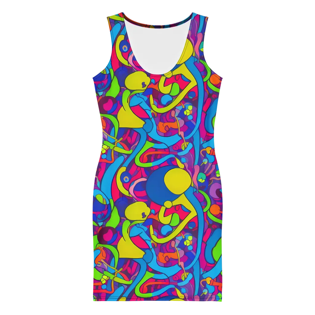 Prism Pulse on Bodycon Dress — Front