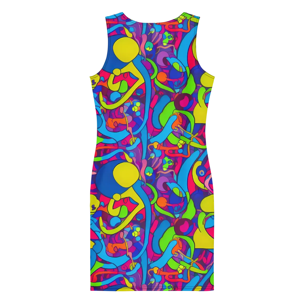 Prism Pulse on Bodycon Dress — Back