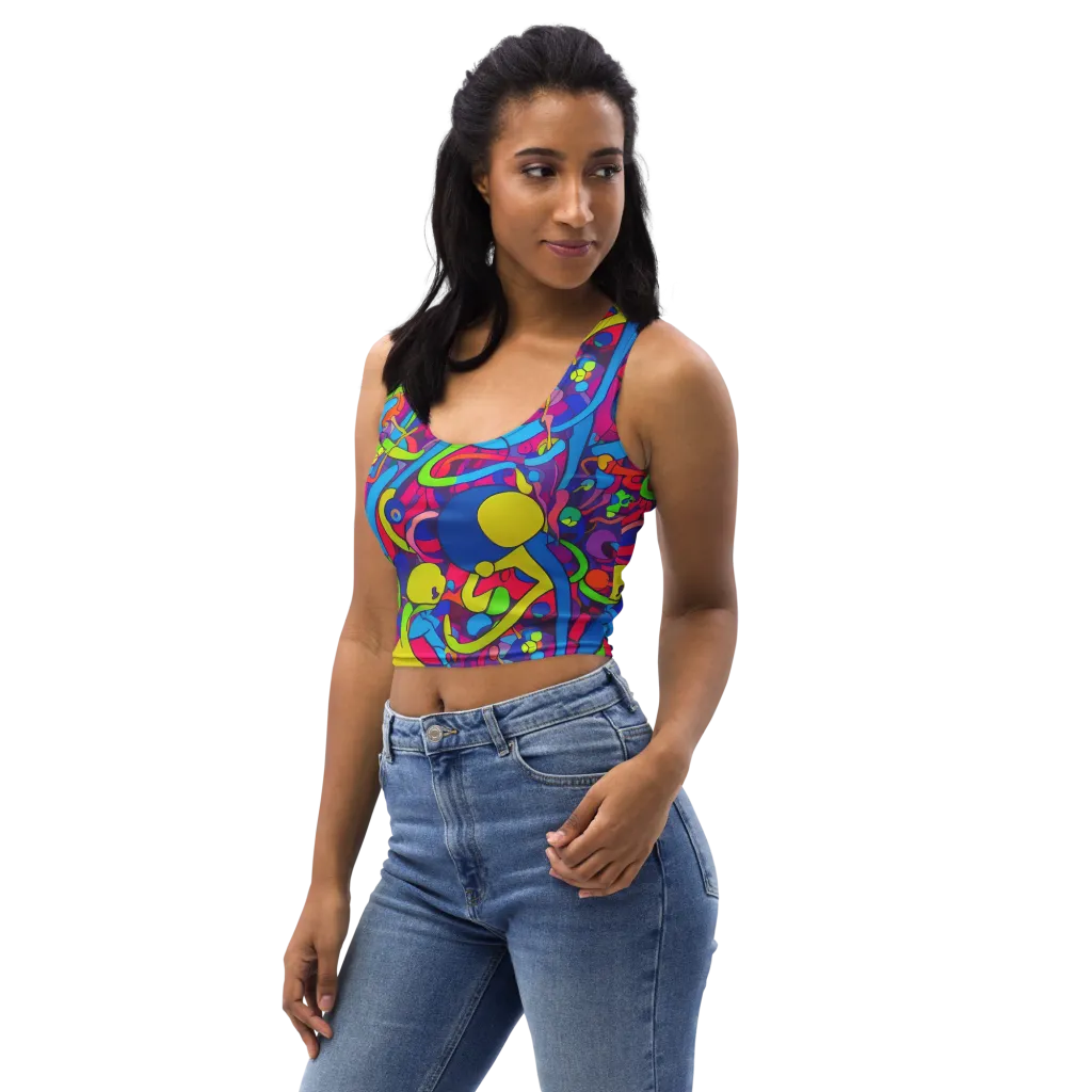 Prism Pulse on Crop Top — Left Front