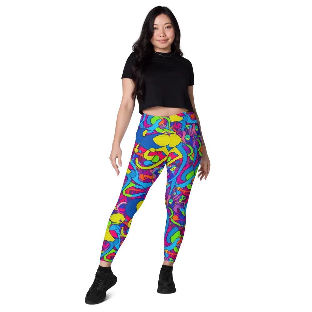 Prism Pulse on Leggings with Pockets — Front