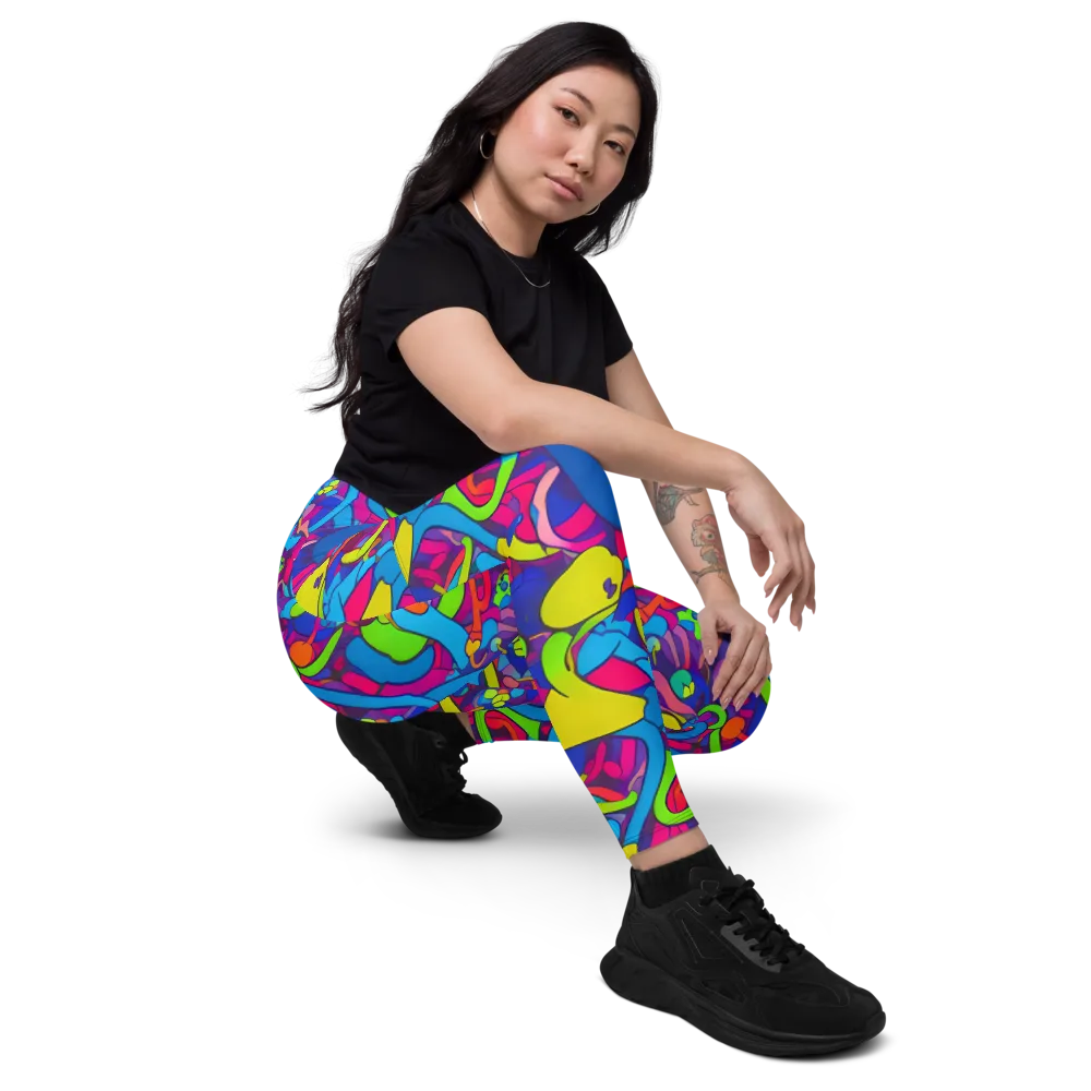 Prism Pulse on Leggings with Pockets — Right Front