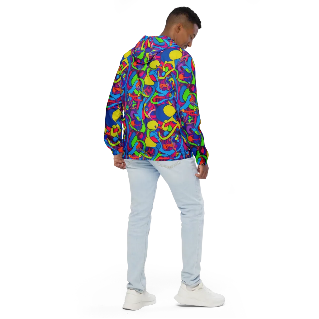 Prism Pulse on Men's Windbreaker — Back