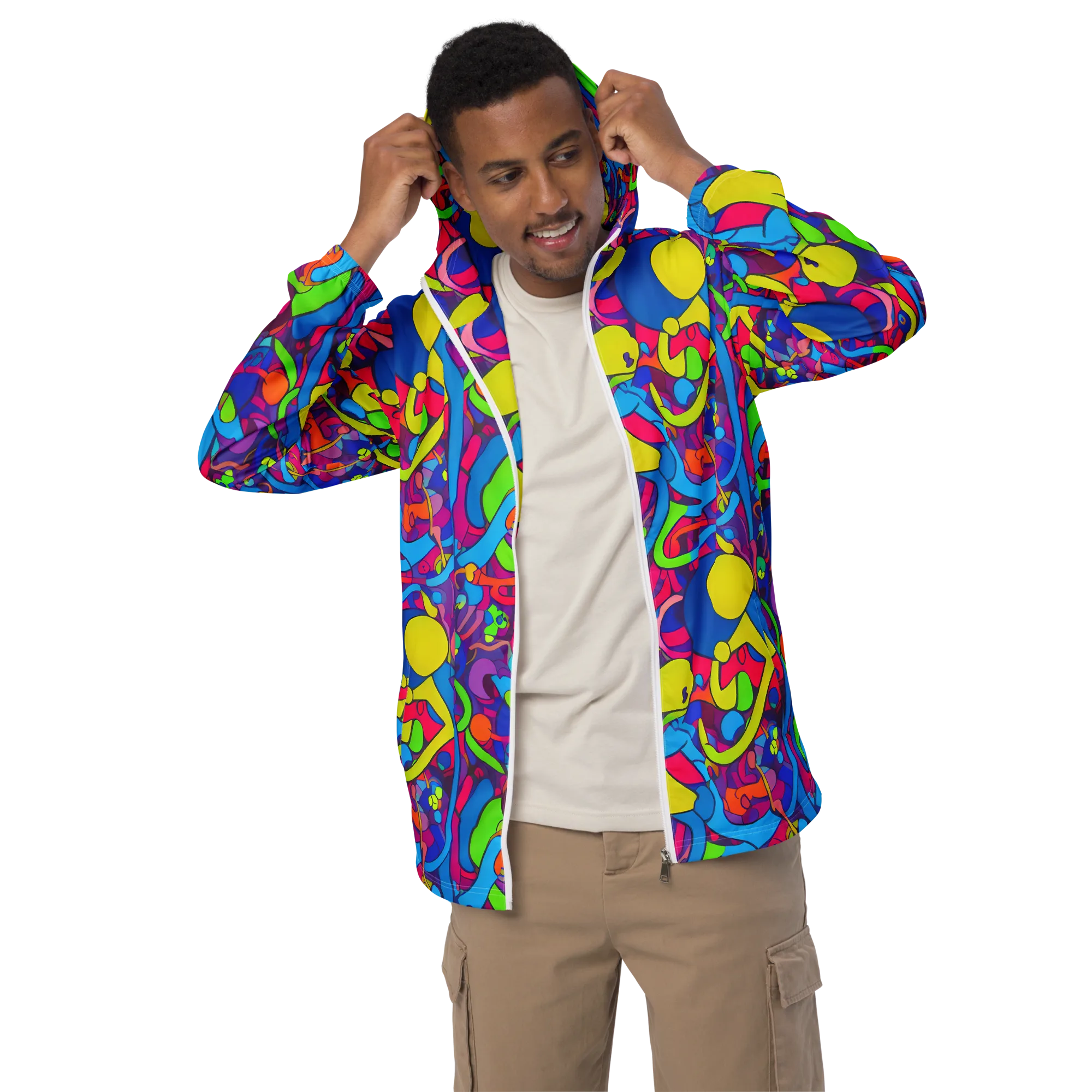 Prism Pulse on Men's Windbreaker — Front