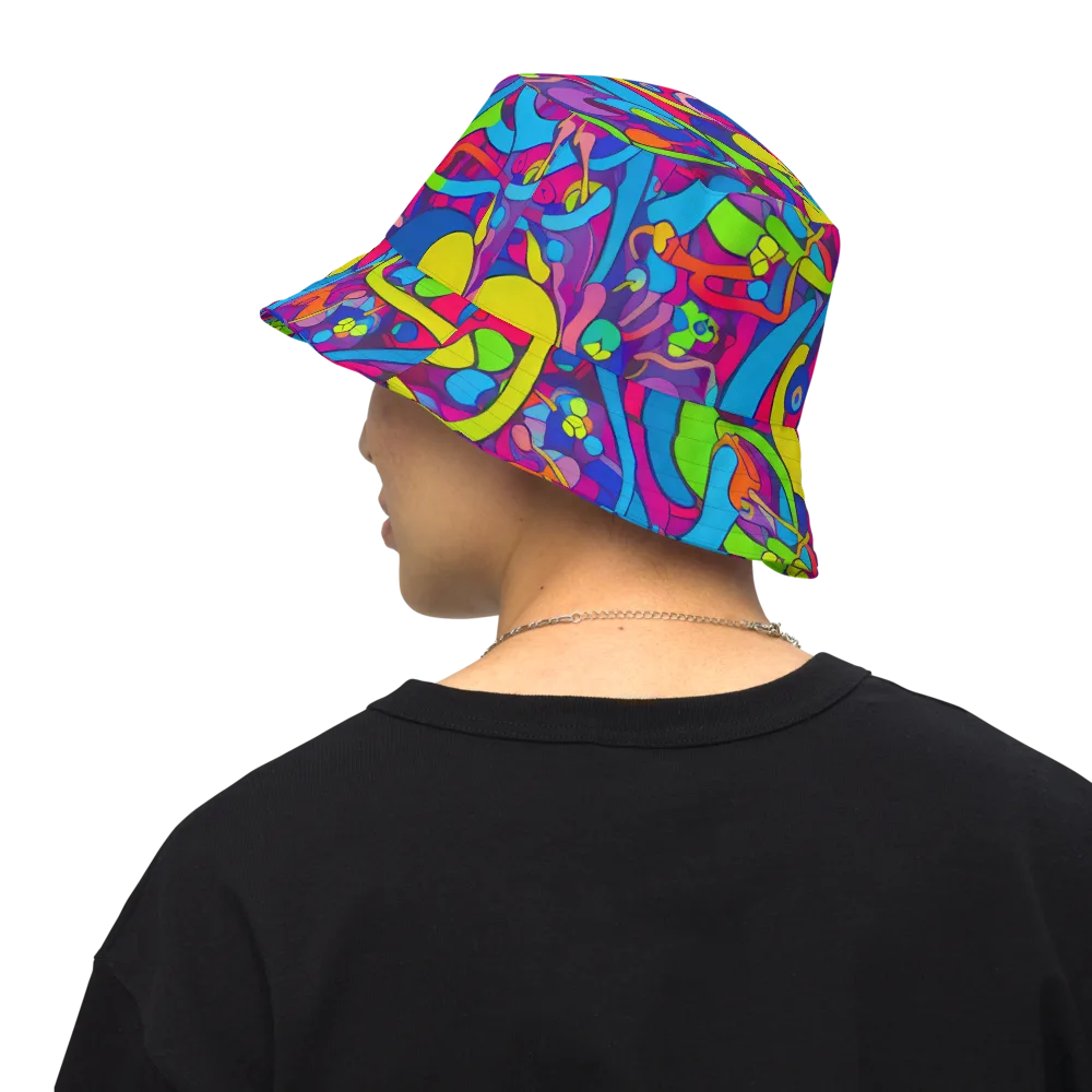 Prism Pulse on Reversible Bucket Hat — Back Inside