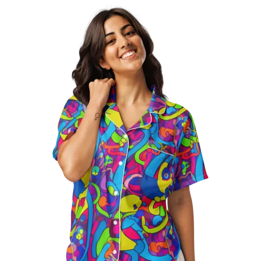 Prism Pulse on a Women's Short Sleeve Pajama Top