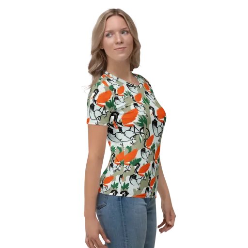 Crimson Migration on a Women's Crew Neck T-Shirt