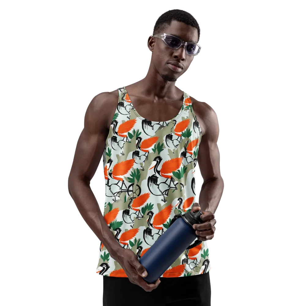Crimson Migration on Men's Tank Top — Front