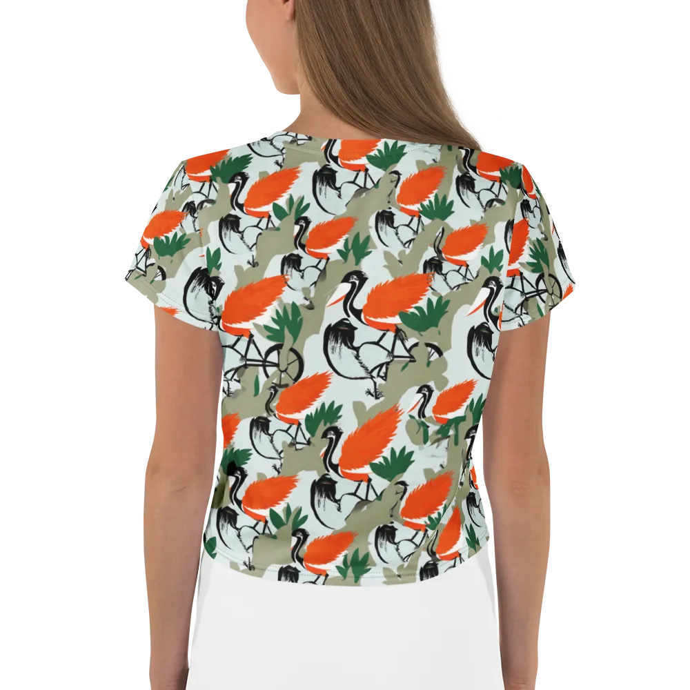 Crimson Migration on Crop Tee — Back