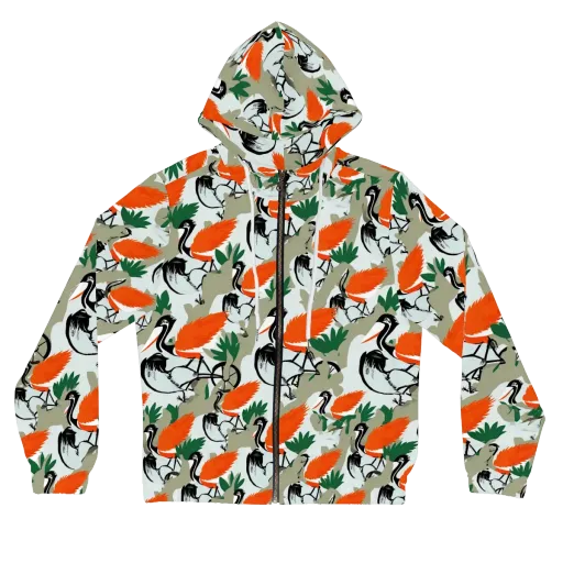 Crimson Migration on a Women's Full-Zip Hoodie