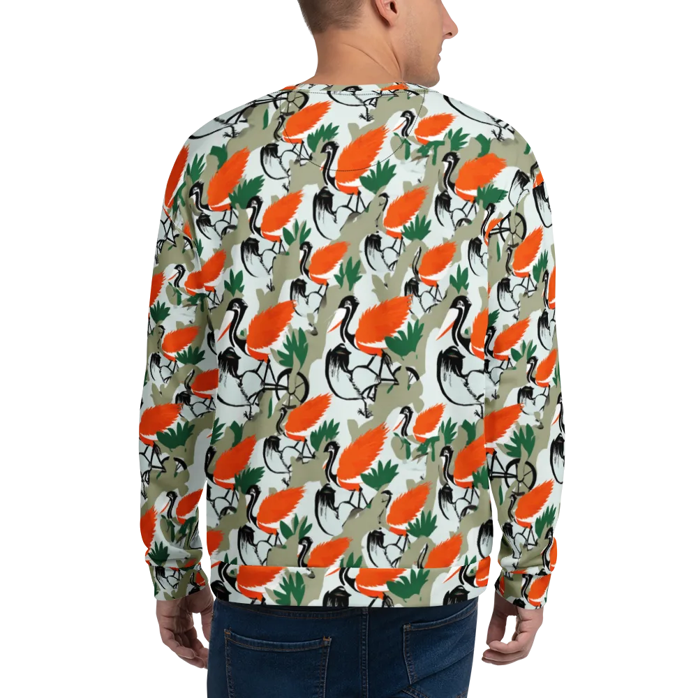 Crimson Migration on Sweatshirt — Back