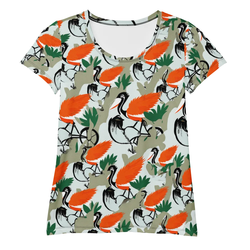 Crimson Migration on Women's Athletic T-Shirt — Front