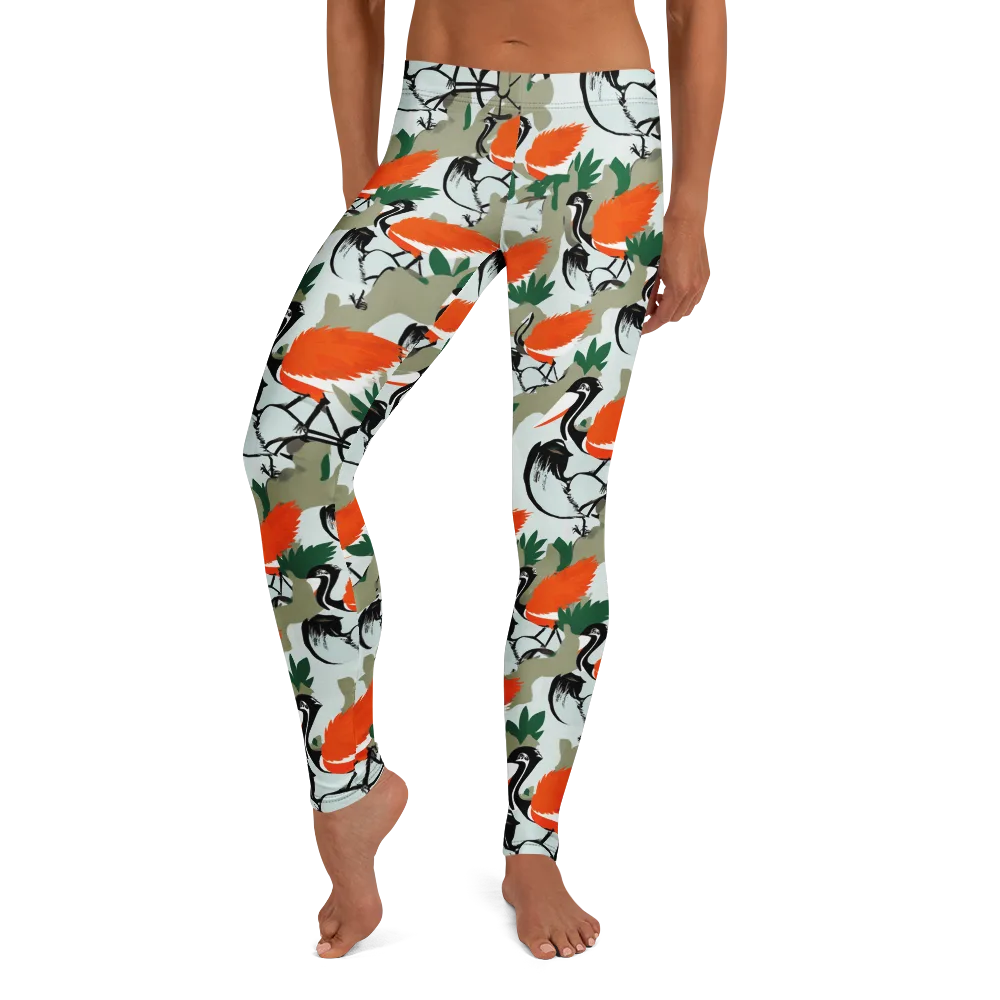 Crimson Migration on Leggings — Front