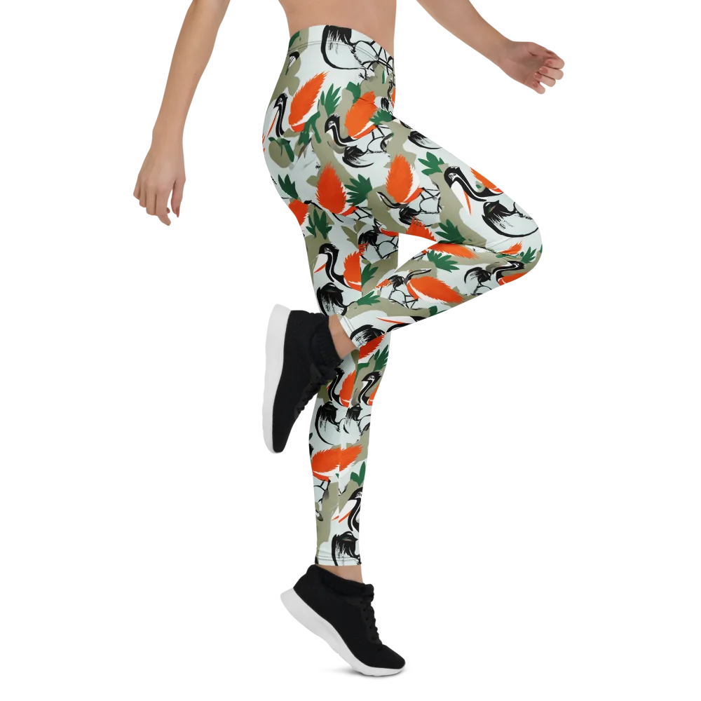 Crimson Migration on Leggings — Right