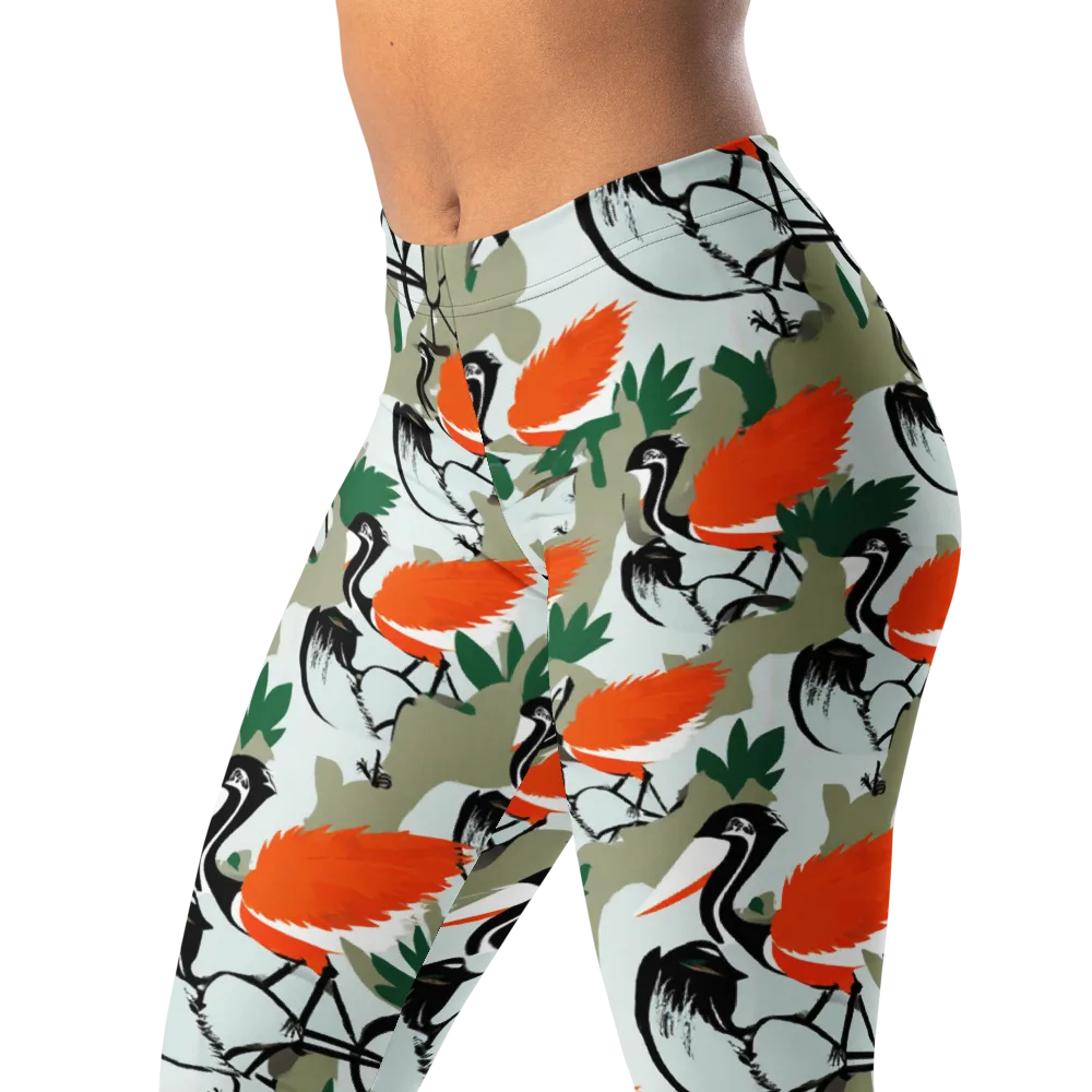 Crimson Migration on Leggings — Left Front