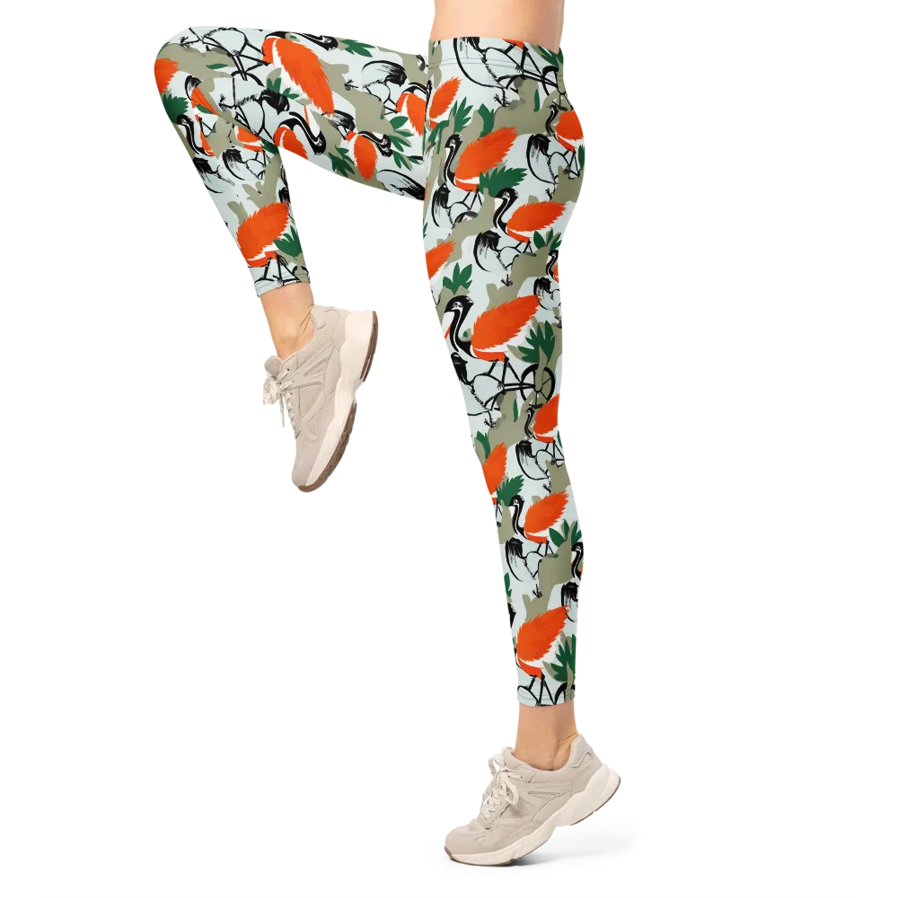 Crimson Migration on Leggings — Left