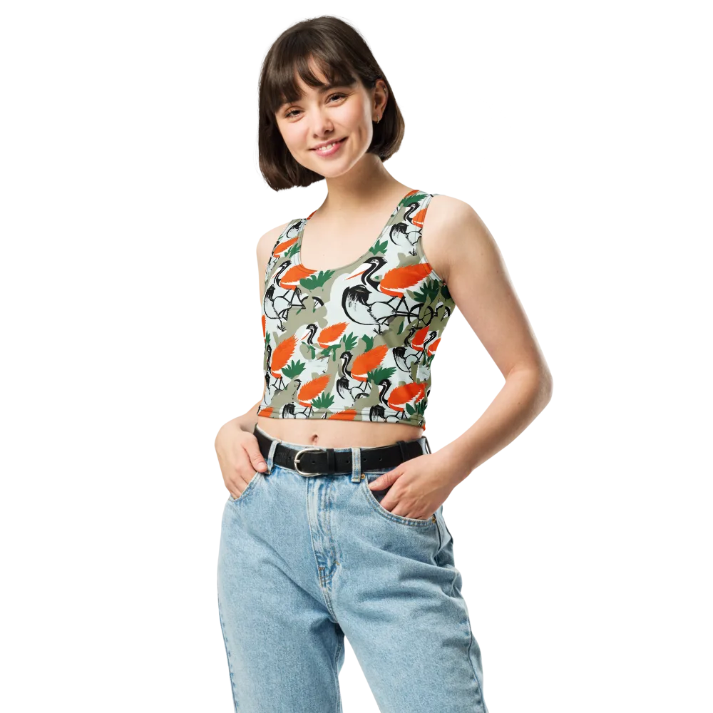 Crimson Migration on Crop Top — Front