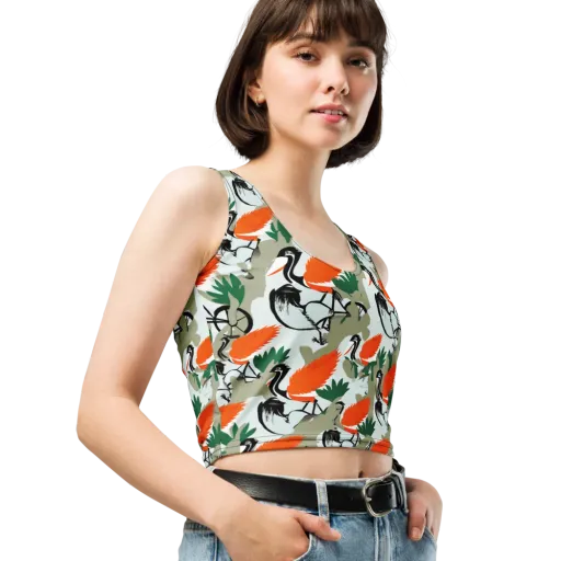 Crimson Migration on a Crop Top