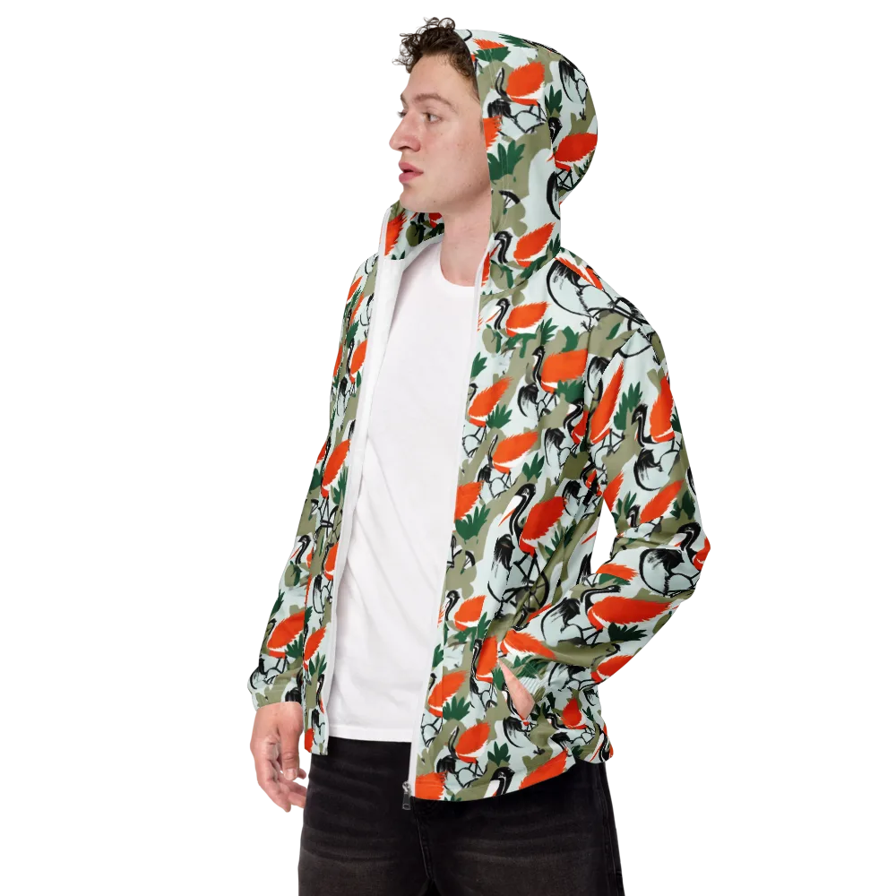 Crimson Migration on Men's Windbreaker — Left Front