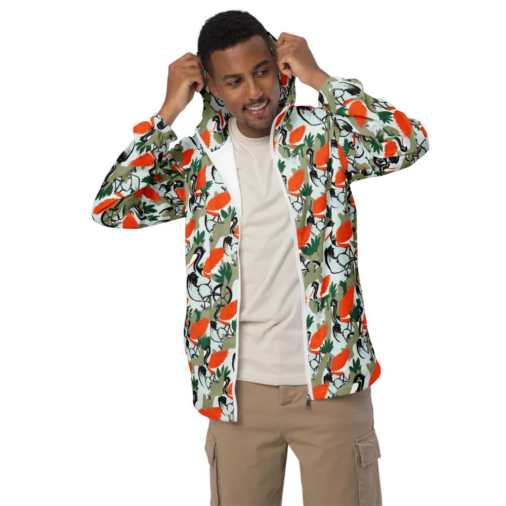 Crimson Migration on Men's Windbreaker — Front