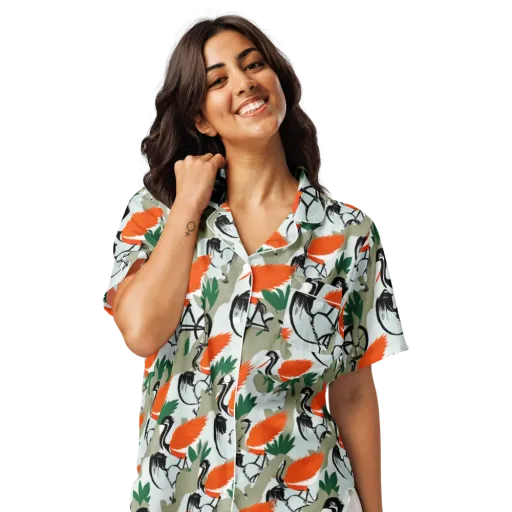 Crimson Migration on a Women's Short Sleeve Pajama Top